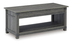Grayish Brown Lift-Top Coffee Table, full product view - 1