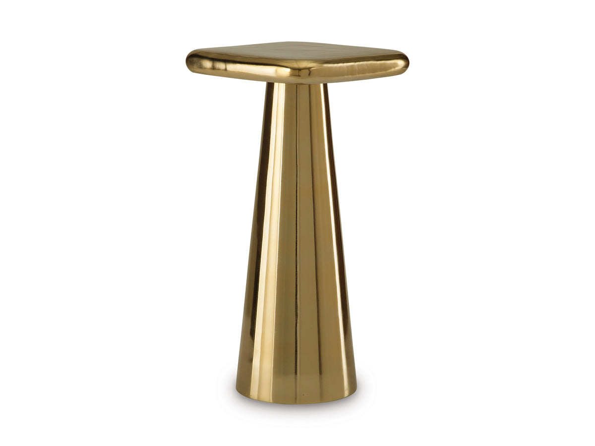 Gold Finish Accent Table, full product view