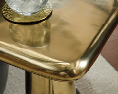 Gold Finish Accent Table, product view 3 - 3