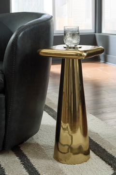 Gold Finish Accent Table, product view 5 - 5