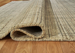 Ivory/Gray/Tan 60.88" x 84.13", rolled rug backing detail - 4
