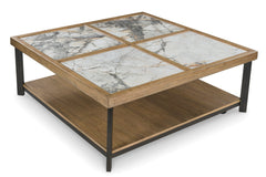 Multi square sintered stone top coffee table, product view 2 - 2