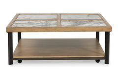 Multi square sintered stone top coffee table, product view 3 - 3