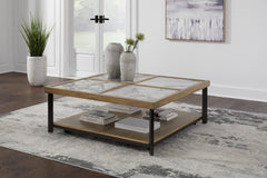 Multi square sintered stone top coffee table, product view 6 - 6