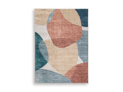 Multi 59.13" x 83.5", complete rug product view - 5