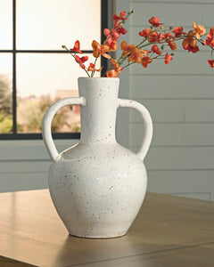 White/Black 15-inch height vase, full product view - 5