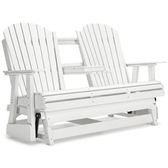 White outdoor glider loveseat, product view 2 - 14
