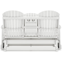 White outdoor glider loveseat, product view 4 - 16