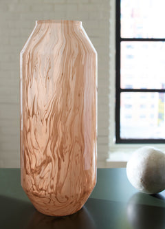 Blush Pink 14.88-inch decorative vase, product view 3 - 3