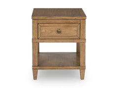 Light Brown USB Charging End Table, product view 2 - 2