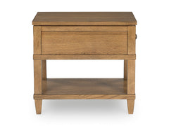 Light Brown USB Charging End Table, product view 3 - 3