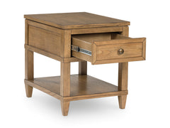 Light Brown USB Charging End Table, product view 5 - 5