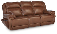 Chocolate, complete power sofa angled view - 1
