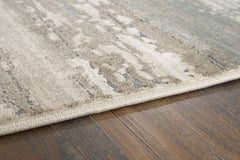 Gray/Taupe/Beige 94" x 118", pile and edge detail - 7