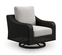 Black/Light Gray Swivel Lounge Chair (1/CN), full product view - 1