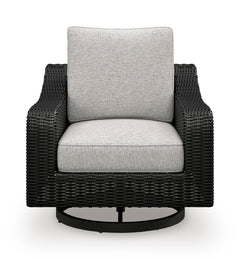 Black/Light Gray Swivel Lounge Chair (1/CN), product view 3 - 3