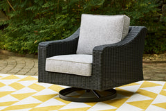 Black/Light Gray Swivel Lounge Chair (1/CN), product view 5 - 5