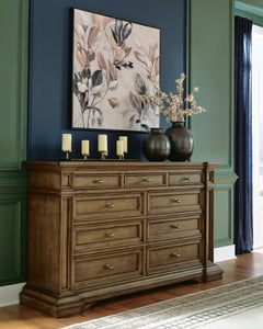 Brown / Dresser, room setting; accessories not included - 4