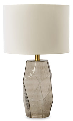 Gray table lamp, full product view - 1