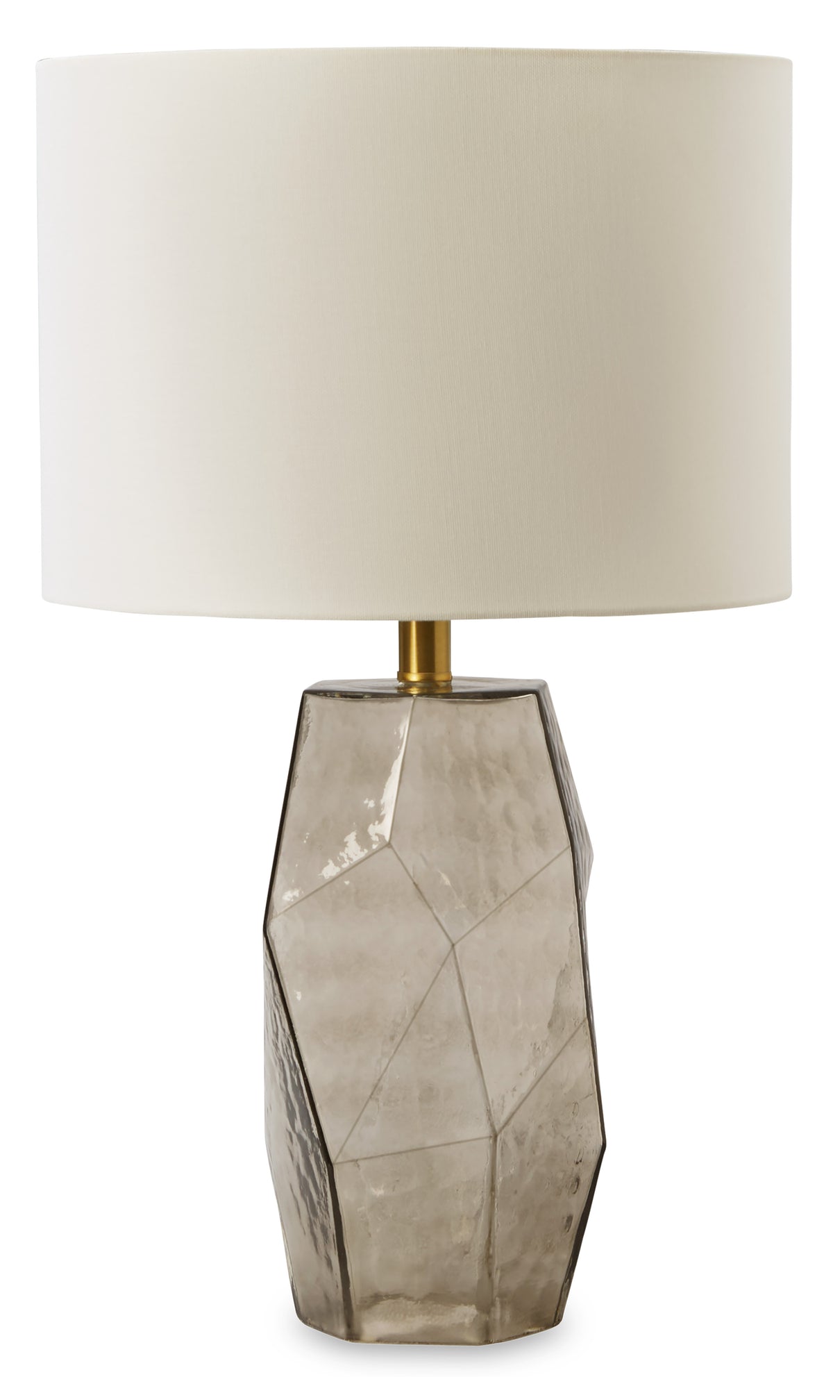 Gray table lamp, full product view