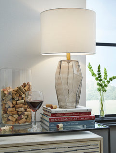 Gray table lamp, product view 2 - 2