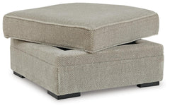 Sisal, storage ottoman with lid lifted - 3