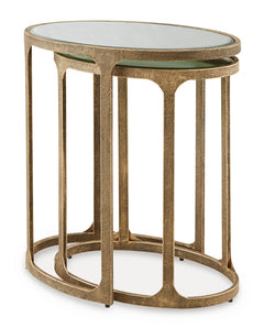 Antique Gold Finish Irmaleigh two-table set, product view 2 - 2