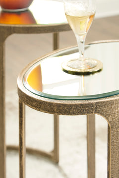 Antique Gold Finish Irmaleigh two-table set, product view 4 - 4