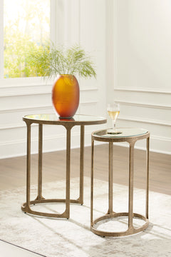 Antique Gold Finish Irmaleigh two-table set, product view 5 - 5