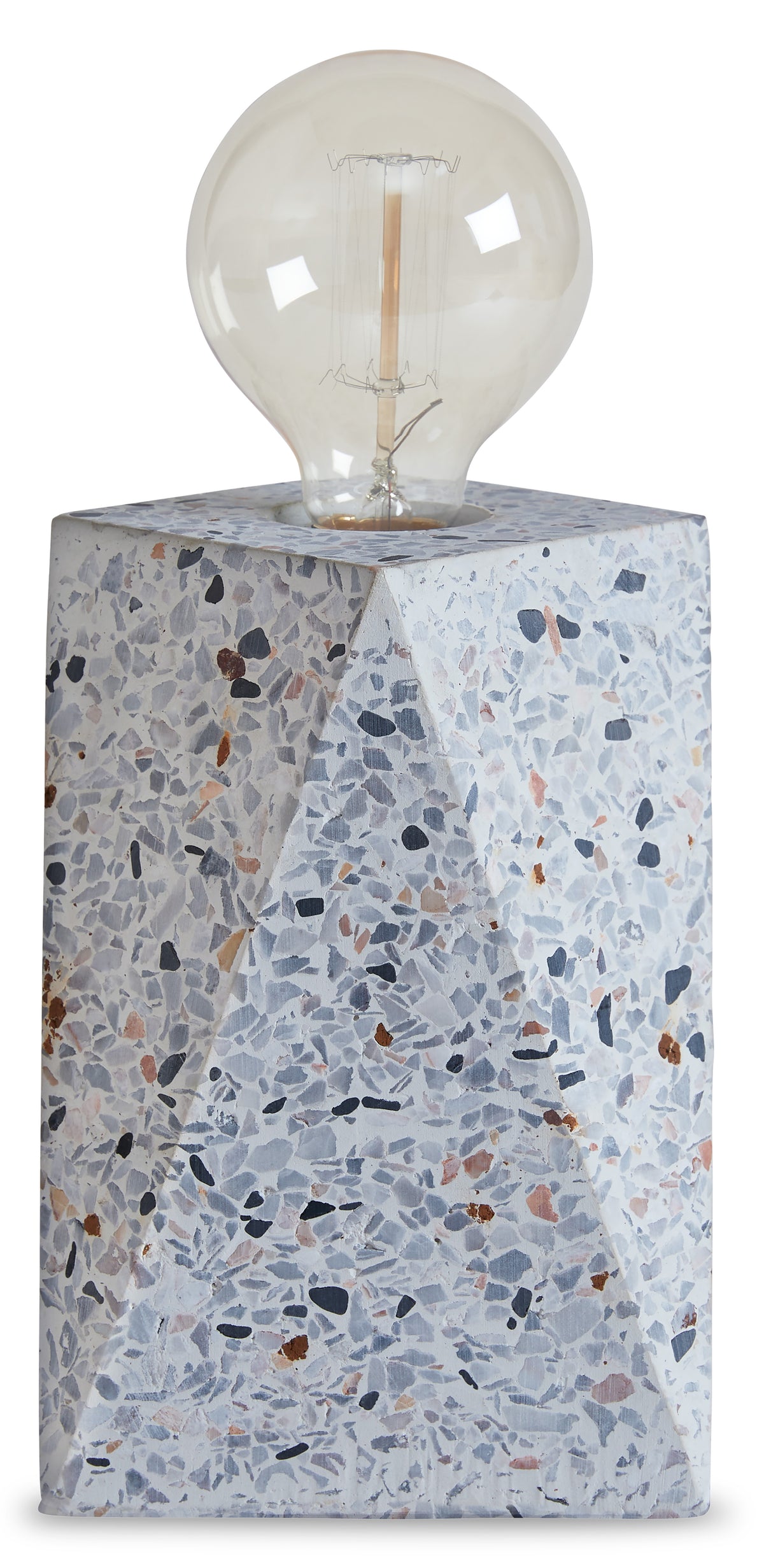 White table lamp, full product view