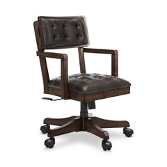 Dark Brown Home Office Desk Chair, full product view - 1
