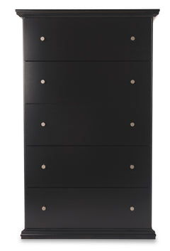 Black, full front view of chest - 2