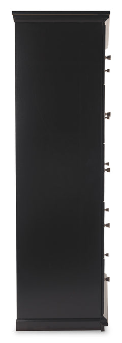 Black, left side view of chest - 4
