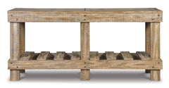 Brown Console Sofa Table, view 3 - 3