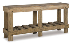Brown Console Sofa Table, view 5 - 5