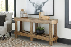Brown Console Sofa Table, view 7 - 7
