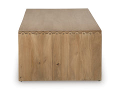 Rich Brown solid mango wood rectangular coffee table, product view 3 - 3