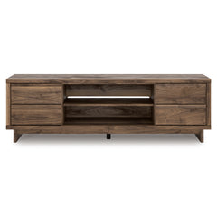 Brown TV stand with four drawers, product view 3 - 3