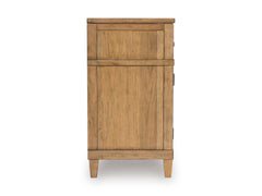 Light Brown TV stand with drawers and storage cabinets, product view 4 - 4