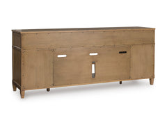 Light Brown TV stand with drawers and storage cabinets, product view 5 - 5