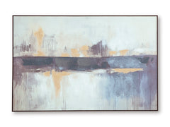 Blue/White/Tan Wall Art, full product view - 1