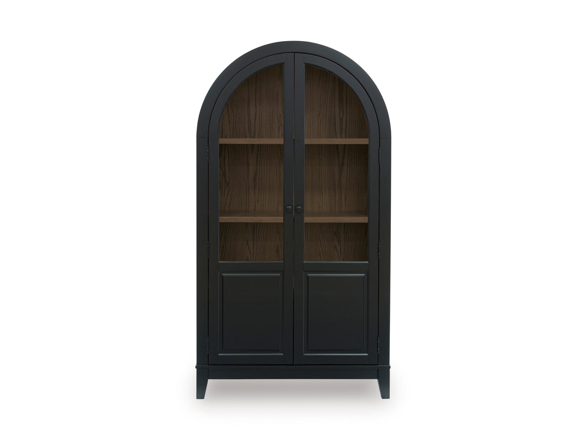 Black/Natural Dagandale display cabinet, full product view