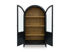 Black/Natural Dagandale display cabinet, product view 3 - 3