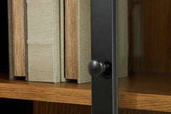 Black/Natural Dagandale display cabinet, product view 5 - 5