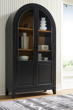 Black/Natural Dagandale display cabinet, product view 7 - 7