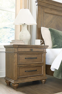 Medium Brown / Nightstand, room setting; accessories not included - 4
