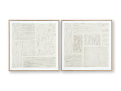 Beige/Black/White Two-Piece Wall Art Set, full product view - 1