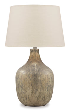 Gray/Gold Finish table lamp, full product view - 1