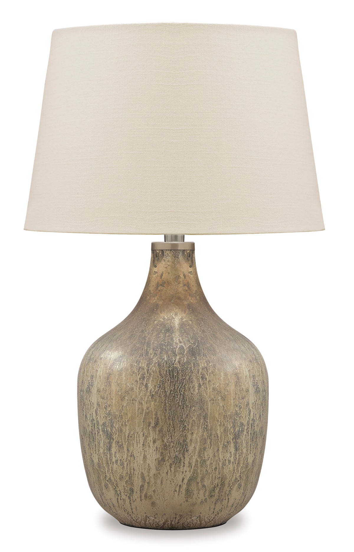 Gray/Gold Finish table lamp, full product view