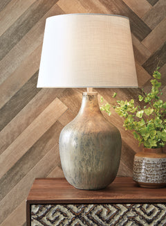 Gray/Gold Finish table lamp, product view 2 - 2